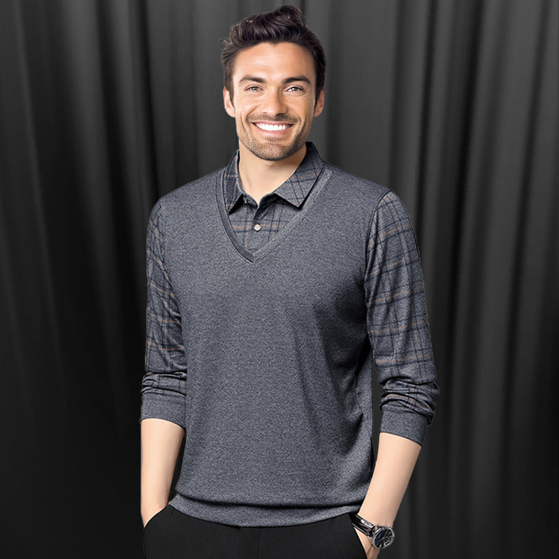 Langarmshirt im Layering-Stil für Herren