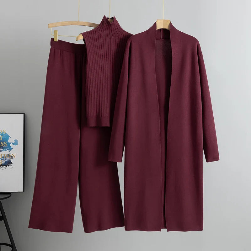 Eva I 3-teiliges Vintage-Strickset